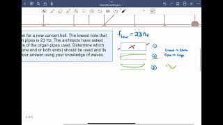 You are designing an organ for a new concert hall The lowest note that will be played by the [upl. by Gebhardt712]