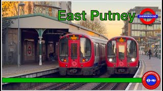 District Line Trains at East Putney Station  London Underground 23112023 [upl. by Haerdna764]