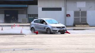 Track Test ABS amp ESC demonstrations with the Proton Iriz  Proton Suprima [upl. by Vite]