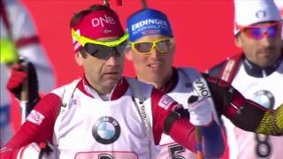 Biathlon World Cup 2016 stage 6  Mens Relay [upl. by Linskey10]