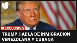 Donald Trump habla de la inmigración venezolana y cubana en Estados Unidos [upl. by Anirual712]