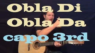 Obla Di Obla Da The Beatles Guitar Lesson Capo 3rd Easy Strum How to Play Tutorial Chords G C D Em [upl. by Dodie]