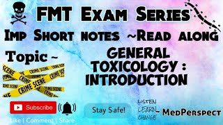 General Toxicology  Introduction  Study notes [upl. by Mcbride77]