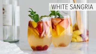 WHITE SANGRIA WITH MANGO AND BERRIES  fruity white wine sangria [upl. by Nitaj245]