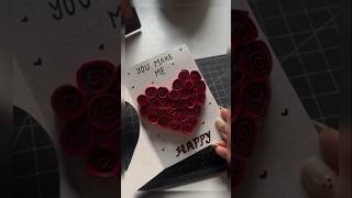 Easy diy full of roses heart card😍 shortsvideo shorts [upl. by Glynias]