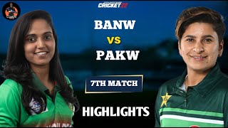 Bangladesh Women vs Pakistan Women T20 World Highlights 2024  banw vs pakw t20 wc Highlights 2024 [upl. by Sida626]