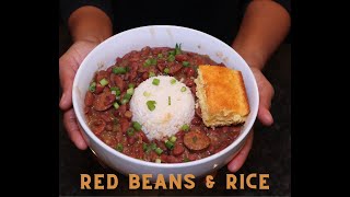 Red Beans and Rice with Andouille Sausage  Full Recipe in Description [upl. by Anohs]