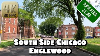 Driving Around Chicago Hood  quotEnglewoodquot Neighborhood on South Side in 4k Video [upl. by Anoerb]