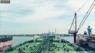 Shifting at Keppel Shipyard Singapore of VLCC Front Eminence [upl. by Norrabal]