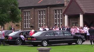 Bradley Lowerys coffin leaves St Josephs church [upl. by Estel]