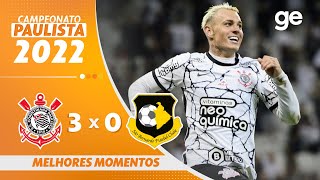 CORINTHIANS 3 X 0 SÃO BERNARDO  MELHORES MOMENTOS  7ª RODADA PAULISTA 2022  geglobo [upl. by Enaled]