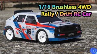 Review UDIRC 1603 4WD Brushless RallyDrift RC Car [upl. by Oaks]