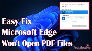 Microsoft Edge Wont Open PDF Files  How To Fix [upl. by Lerraj818]