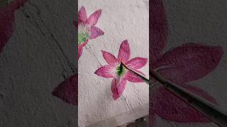 Zephyranthes Lily Flower Painting With Watercolour watercolorpainting zephyranthes shorts [upl. by Daffi]