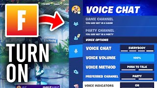 How To Turn On Fortnite Voice Chat  Full Guide [upl. by Baskett]