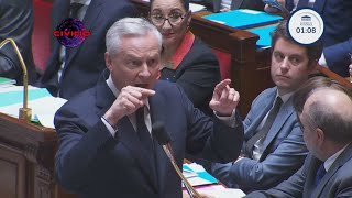 Le Maire hurle sur un député RN qui le traite de quotlascar qui sacrifie la Francequot [upl. by Brianne]