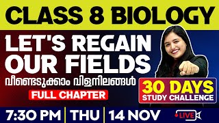 Class 8 Biology Christmas Exam lets Regain Our Fields  Full Chapter  Exam Winner [upl. by Bonni]