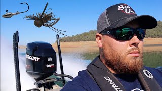 How to Rig a Darter Head Worm for Bass amp My Finesse Football Jig Setup  A Quick Lake Oroville Trip [upl. by Matti]