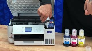 How to Load Ink in Your Epson SureColor F170 Sublimation Printer [upl. by Wendie]