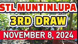 STL MUNTINLUPA RESULT TODAY 3RD DRAW NOVEMBER 8 2024 9PM  FRIDAY [upl. by Netsrak]