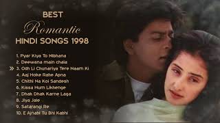 💕 1998 LOVE ❤️ TOP HEART TOUCHING ROMANTIC JUKEBOX  BEST BOLLYWOOD HINDI SONGS  HITS COLLECTION [upl. by Carn714]