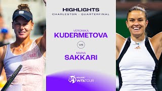 Veronika Kudermetova vs Maria Sakkari  2024 Charleston Quarterfinal  WTA Match Highlights [upl. by Maitland]