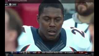 Knowshon Moreno Crying on the Sideline After National Anthem Against Chiefs [upl. by Kaitlin]