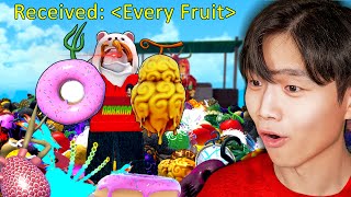 Unlocking EVERY Fruit in King Legacy in 24 Hours [upl. by Norvall]