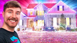 I Put 1000000000 Christmas Lights On A House World Record [upl. by Nohtahoj209]