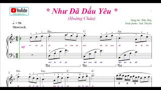 Nhu Đã Dấu Yêu  sheet piano pdf [upl. by Notyep]