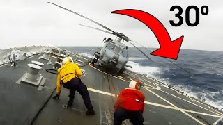 How Helicopters Land in Rough Seas [upl. by Ilojna47]