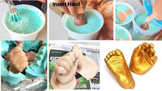 How to make 3D Hand or Foot casting of Baby  Step by step tutorial  Easy Diy amp Crafts [upl. by Elyrrad200]