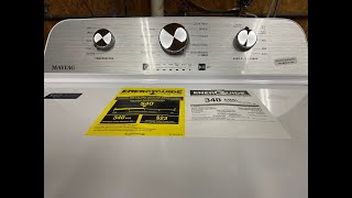 Maytag MVW4505MW Top Load Washer Quick over view and baseline test [upl. by Cnut]