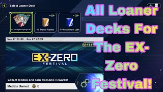 All Loaner Decks For The EXZero Festival  YuGiOh Master Duel [upl. by Hesta451]