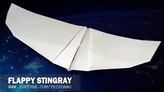 BIONIC PAPER PLANE  How to make a paper airplane that FLAPS WINGS like birds  Stingray [upl. by Ellicec]