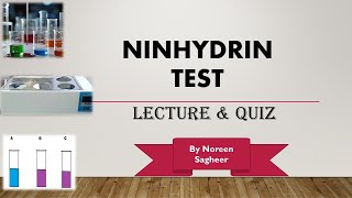 Ninhydrin test biochemistry [upl. by Yremrej]