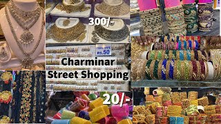 Charminar Street Shopping  Charminar Jewellery Shopping Hyderabad Street ShoppingPavitraBurada [upl. by Trovillion123]