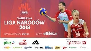 Siatkówka mężczyzn Siatkarska Liga Narodów PolskaKorea Południowa [upl. by Cini]