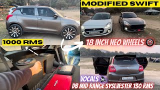 Swift modified 2025  Swift audio upgrade  Swift modified alloy wheels  Universal Batman Spoiler [upl. by Leira]