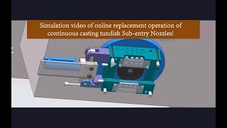 Simulation video of online replacement operation of continuous casting tundish Subentry Nozzles [upl. by Notnelc223]