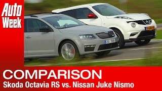 Skoda Octavia RS vs Nissan Juke Nismo [upl. by Ynatsed]