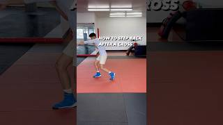 THE CROSS  How to Step Back CORRECTLY after the Cross 🥊 boxingtutorial boxingtraining boxing [upl. by Namya]