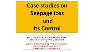 Case studies on Seepage loss amp its control [upl. by Analem]