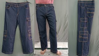 jeans Cargo pants making Cargo pants pattern pant making [upl. by Arias]