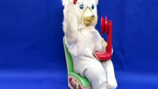 Telephone Bear  MT Modern Toys Japan 1950s [upl. by Alejna635]