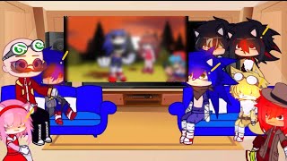 Sonic Characters react to different exes  part 15  Xanthus  Credits in desc [upl. by Ahsenyl]