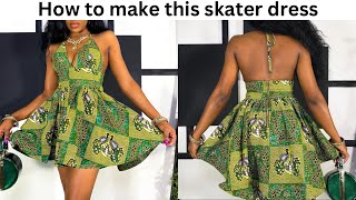 How to make a bralette skater dress  Beginner friendly tutorial [upl. by Encratis]