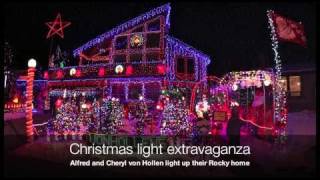 Massive unbelievable Christmas light show in Rocky Mountain House [upl. by Atsillac231]