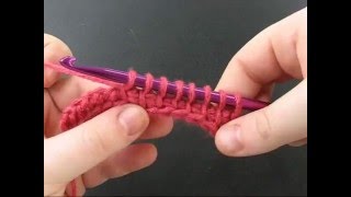 Tunisian Crochet  Cast On and Simple Stitch [upl. by Nared255]