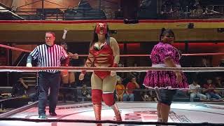 Dalys La Caribeña Lucha Libre AAA y Big Mami Vs Lady Maravilla y Baronessa [upl. by Donalt]